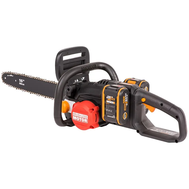 Пила цепная компактная WORX NITRO WG385E 40V 40см аккумуляторная бесщеточная — детальное фото