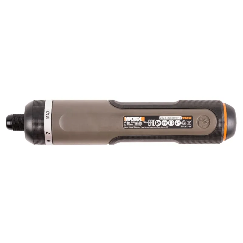 Отвертка WORX WX242 4V 5Нм аккумуляторная с набором бит — детальное фото