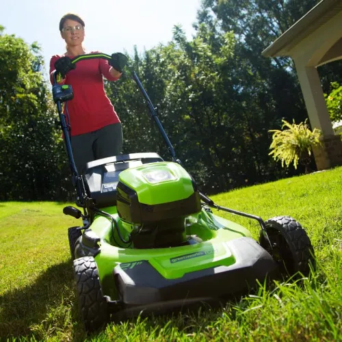 Газонокосилка самоходная Greenworks GD60LM46SP 60V 2502907 (46 см) бесщеточная аккумуляторная — детальное фото