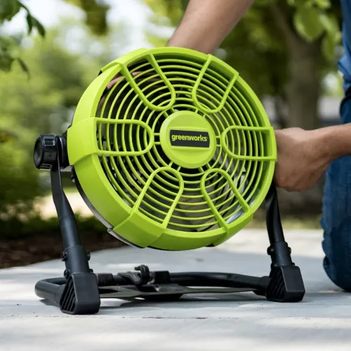 Вентилятор с гибридным питанием Greenworks G24FAN 24V/110-240V 3503407 аккумуляторный — детальное фото