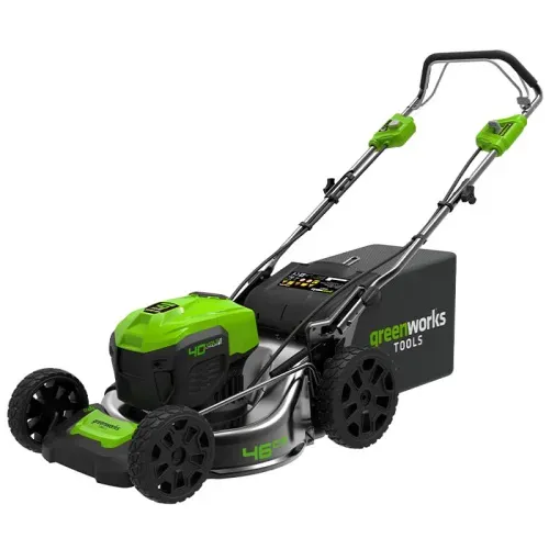 Газонокосилка аккумуляторная самоходная Greenworks 46 см 40V GD40LM46SP, бесщёточная, без АКБ и ЗУ