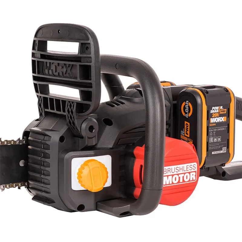 Пила цепная компактная WORX NITRO WG385E 40V 40см аккумуляторная бесщеточная — детальное фото