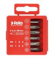 Набор бит Felo (PZ1-3 и PH1-3 50 мм), 6 шт в упаковке 03291516