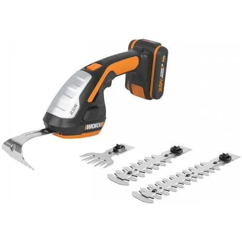 Ножницы для стрижки травы и кустарников WORX WG801E 20V аккумуляторные, с АКБ на 2 А*ч и ЗУ