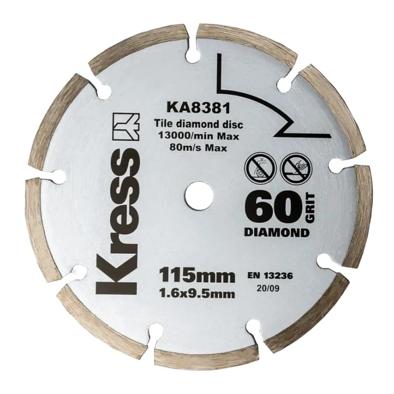 Диск KRESS KA8381 с алмазным напылением 115х1,6х9,5 мм — детальное фото