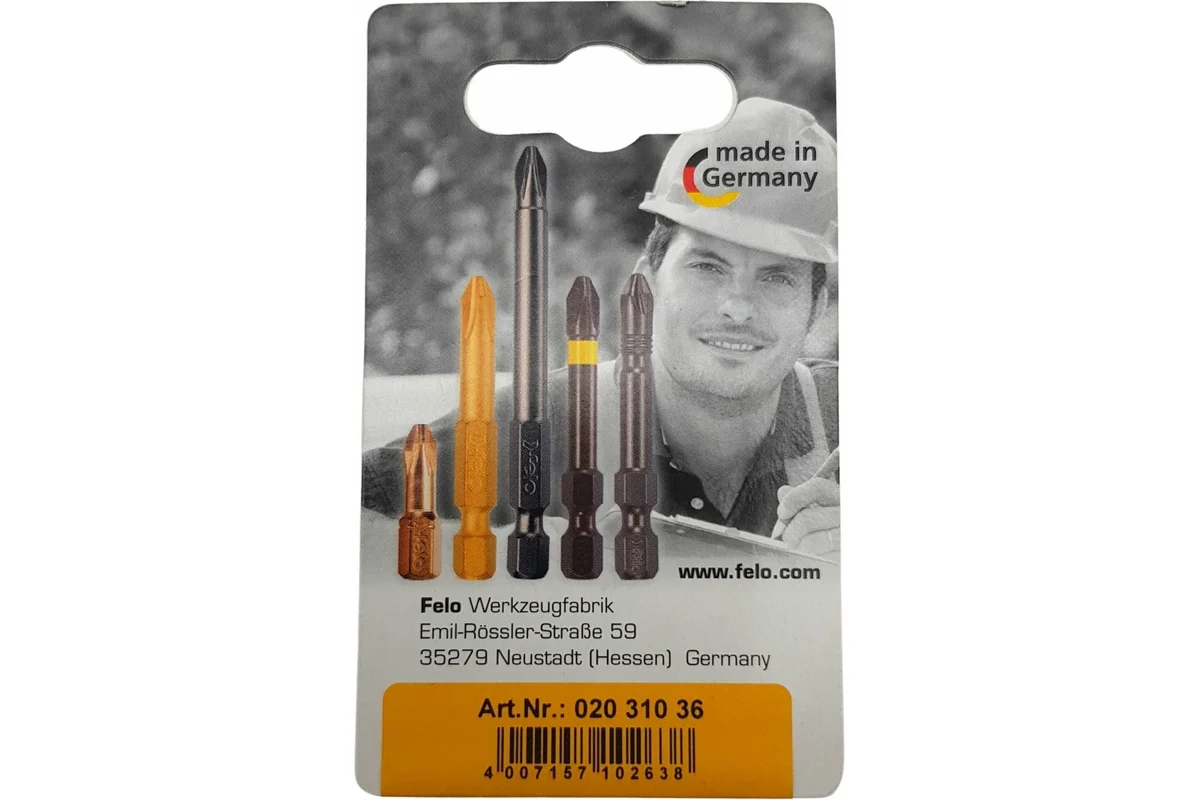 Бита плоская шлицевая 3.5x0.6x25 мм серия Industrial, 2 шт в блистере Felo 02031036 — детальное фото