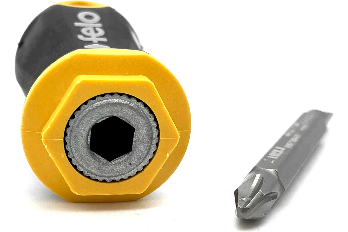 Отвертка Felo Ergonic Stubby с двухсторонней битой SL5.5хPH2, 60 мм 46926010 — детальное фото