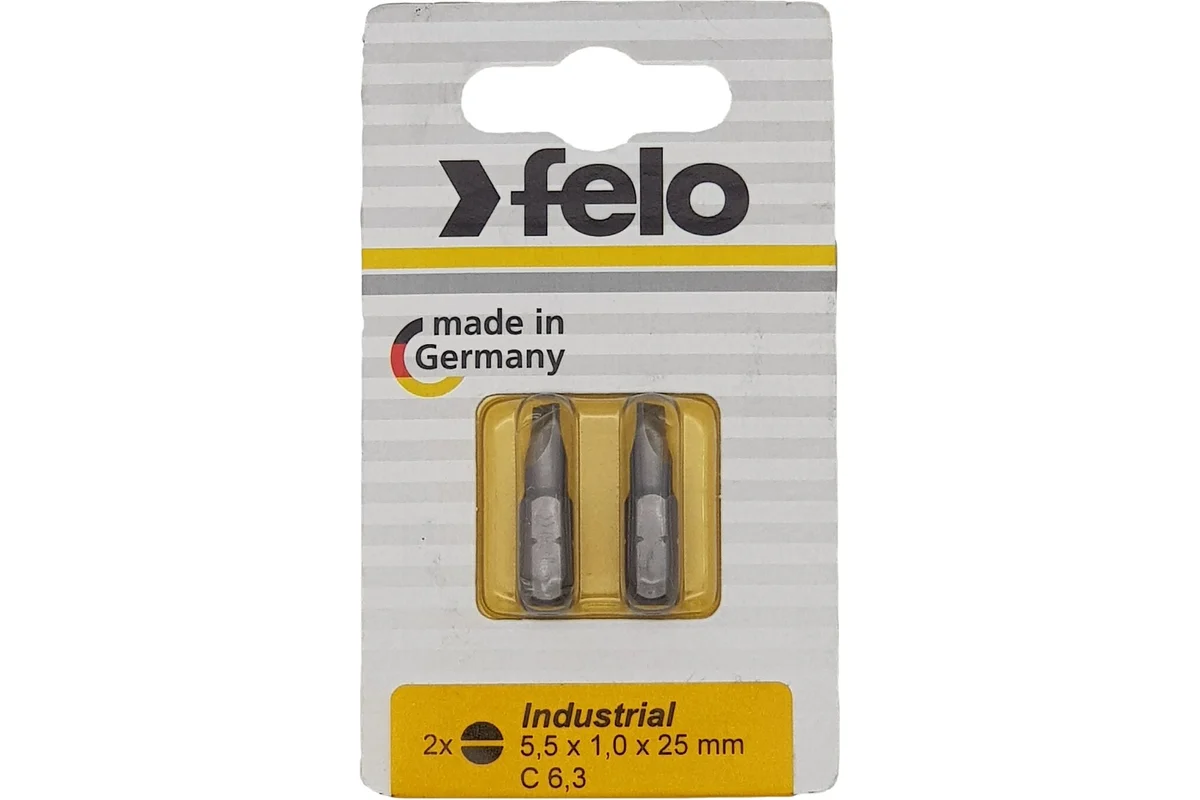 Бита Плоская шлицевая 5,5X1X25, 2шт Felo 02052036 — детальное фото