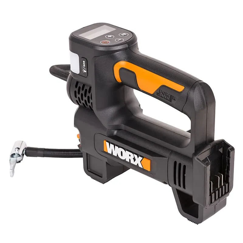 Насос с фонарем для автомобиля WORX WX092 20V аккумуляторный — детальное фото