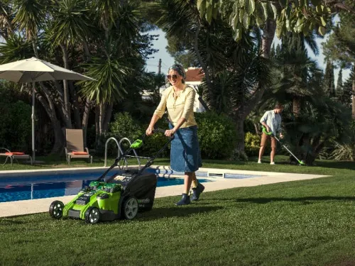 Газонокосилка Greenworks TwinForce G40LM49DB 40V 2500207 (49 см) аккумуляторная — детальное фото