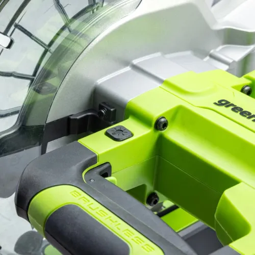 Торцовочная пила Greenworks GD24MS216 24V 1501707 (216x30 мм) с протяжкой бесщеточная аккумуляторная — детальное фото